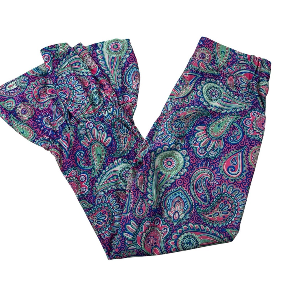 Simply Southern Women's S/M Small Medium Paisley Groovy Bell Button Leggings‎ - Picture 5 of 16